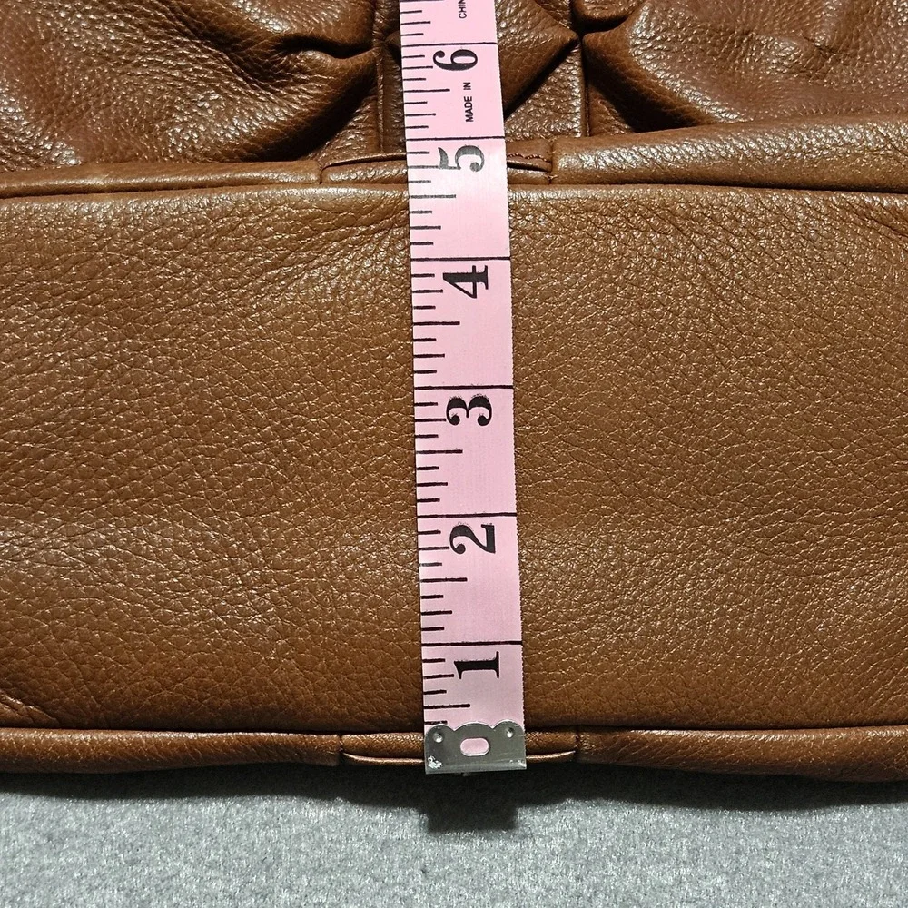 Elliott‎ Lucca Shoulder Bag Hobo Purse Brown Pebbled Leather Knot Ruched Front
